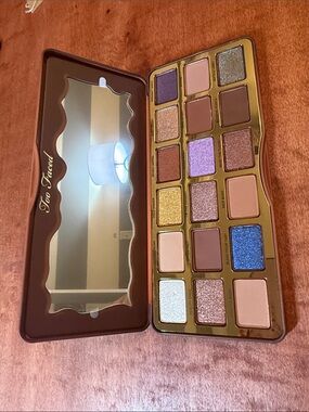 Too Faced Eyeshadow Palette with Gold, Brown, Purple and Blue Shades